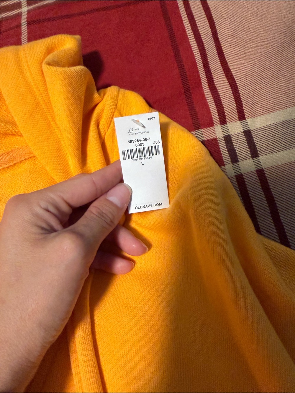 Old Navy Bright Orange Hooded Tunic - Picture 3 of 4